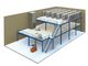 1-2 Tingkat Heavy Duty Dibesarkan Storage Mezzanine Floor Untuk Penyimpanan Industri