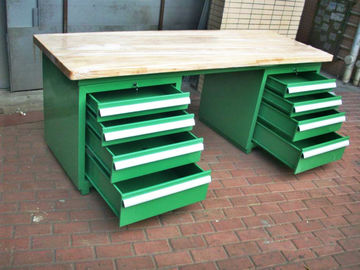 500 - 2000kg Bench Wood Top Industrial Workbenches Dengan Alat Kabinet