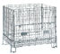 Lipat Stackable Steel Wire Mesh Pallet Cage Dengan Permukaan Pengobatan Galvanized