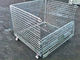 Transportasi Welded Steel Wire Mesh Pallet Cage Dengan Cover Tutup Perlindungan