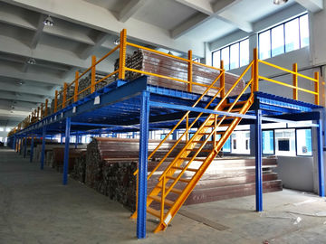 Cold Rolling Steel industri Mezzanine lantai Untuk Gudang, Biru / Oranye